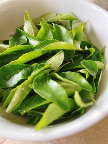 Two strings of fresh curry leaves