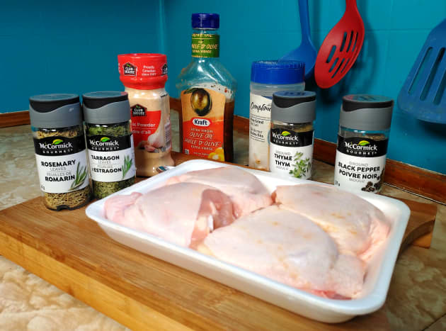 Ingredients required for preparing chicken