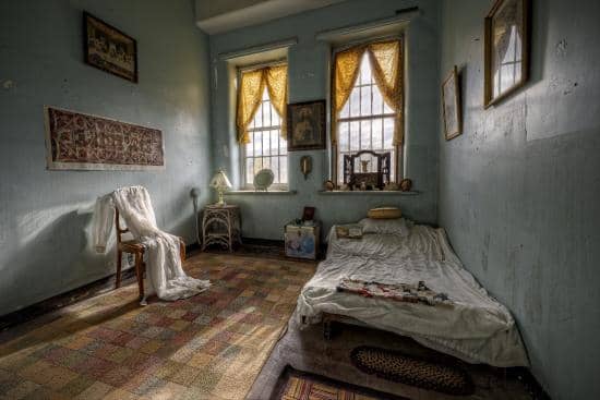Restored patient room that you can visit. 