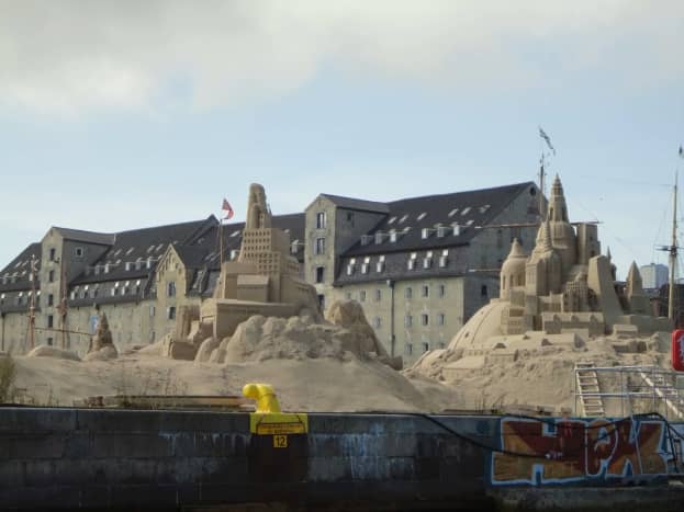 Starting In May and Ending in October is the Annual S&oslash;ndervig Sand Sculpture Festival. These Sculptures are Absolutely Massive and the Detail is Amazing! The Danish Stock Exchange is in the Background