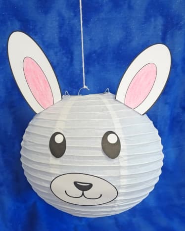 Here is the finished Rabbit Globe Lantern.