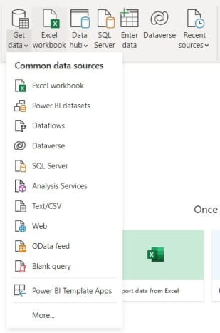 Screenshot by Author | Common data sources