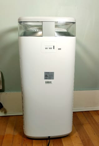 The rear of the air purifier