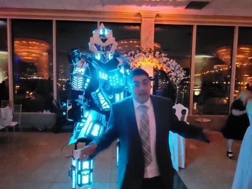 Dancing Robot at a wedding reception, Brooklyn, NY, 2022.
