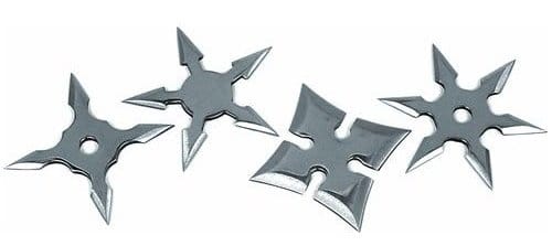 Throwing stars can by purchased sharpened, or with unsharpened, rounded blade edges. Check out state and country law.
