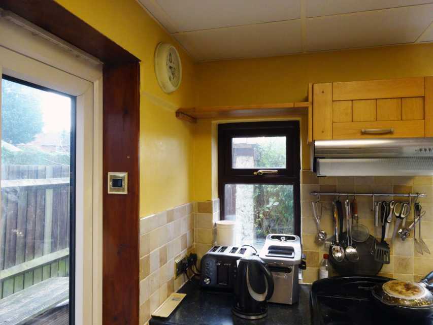 Kitchen Makeover Removing Brick Doorstep and Modifying Wall by the