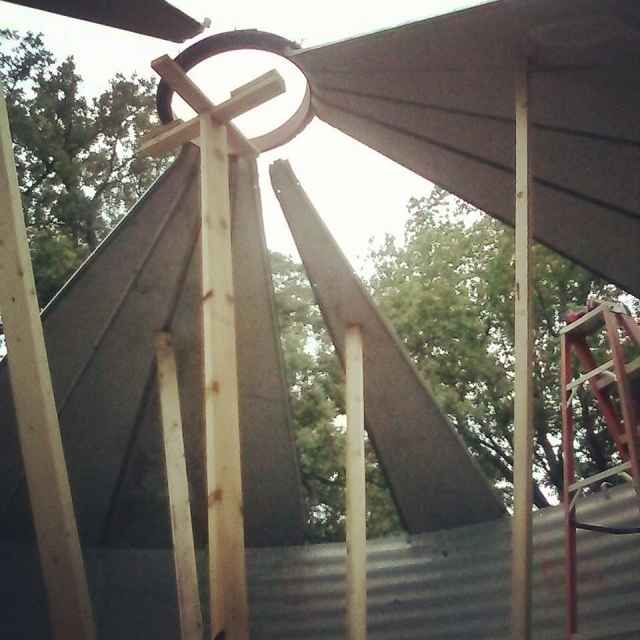 How to Build a Grain BinRoof, Peak Ring, Lid, Safety Ring, and Roof