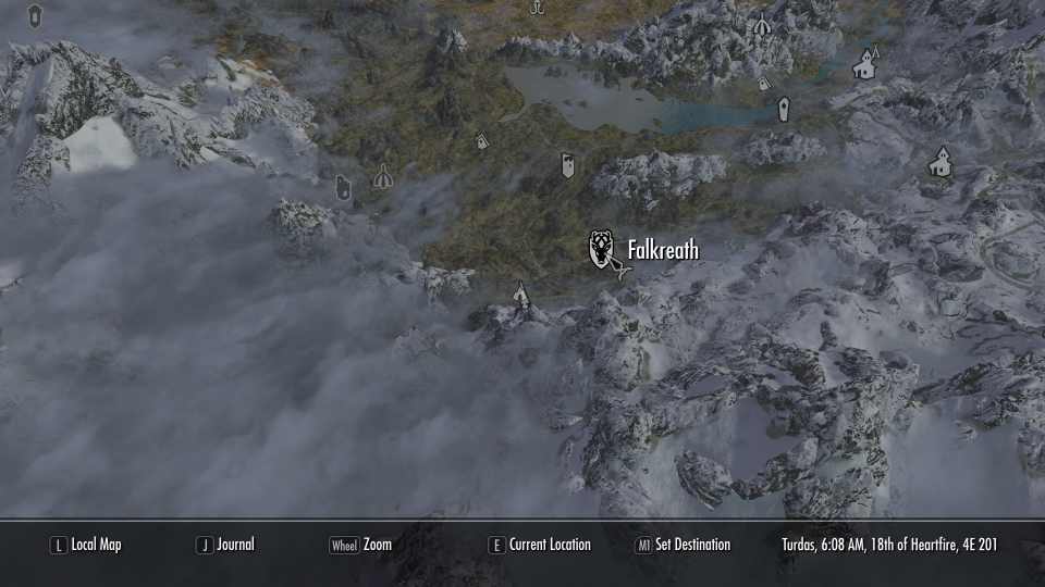 The Locations of the Most Abundant Amounts of Blisterwort in "Skyrim