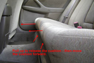 Camry rear seat cushion removal