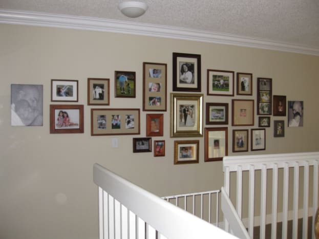 How to Display Framed Photographs on a Wall - Dengarden - Home and Garden