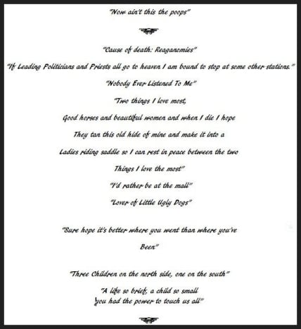 Tombstone Messages, Quotes, and Other Favorite Sayings - Holidappy