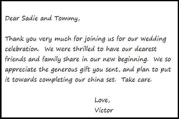 Thank You Notes Samples And Tips Holidappy Celebrations