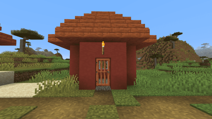 This adorable small house is located in a desert biome village.