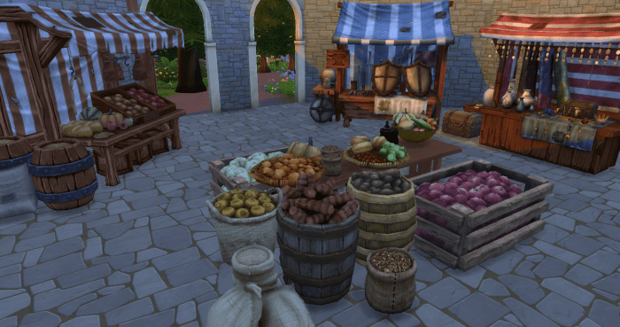 How about a medieval market place?