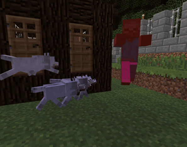Tamed wolves will attack zombies for you if you attack the zombie at least once.