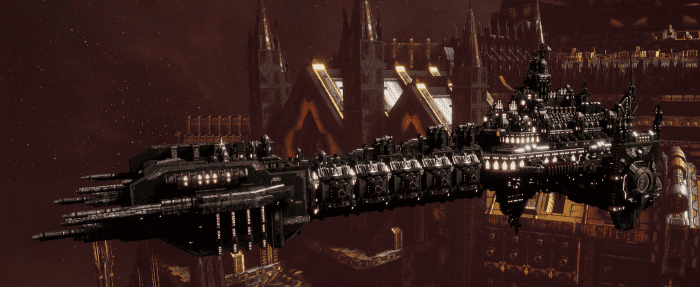 Adeptus Astartes Battleship - Battle Barge MK.I (Iron Hands Sub-Faction)
