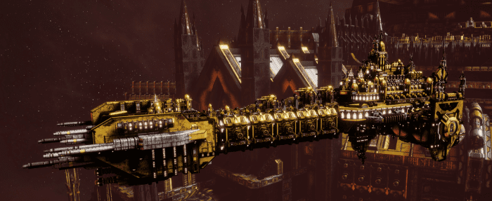 Adeptus Astartes Battleship - Battle Barge MK.II (Imperial Fist Sub-Faction)