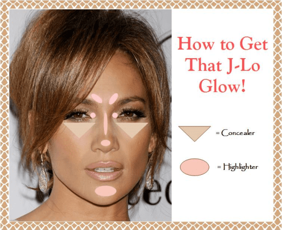 Apply Highlighter on select areas to dupe the Jennifer Lopez &quot;J Lo Glow&quot; makeup look! 