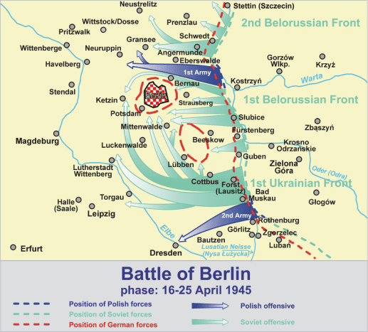 On April 20,1945, the Red Army was sufficiently close to Berlin that its long-range artillery could pound the center of the city.