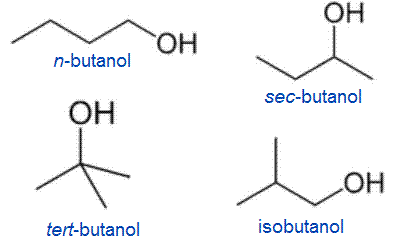Butanol Isomer Structure