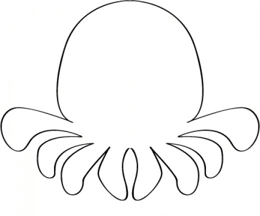 Octopus template coloring page