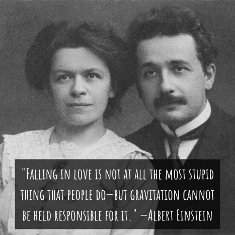 This photo of Albert and his first wife, Mileva, was taken in 1912. 