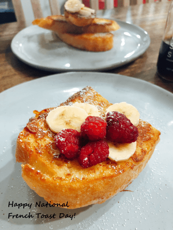 I love to top my French toast with fresh fruits like raspberries and bananas. They go well with the eggy bread. 