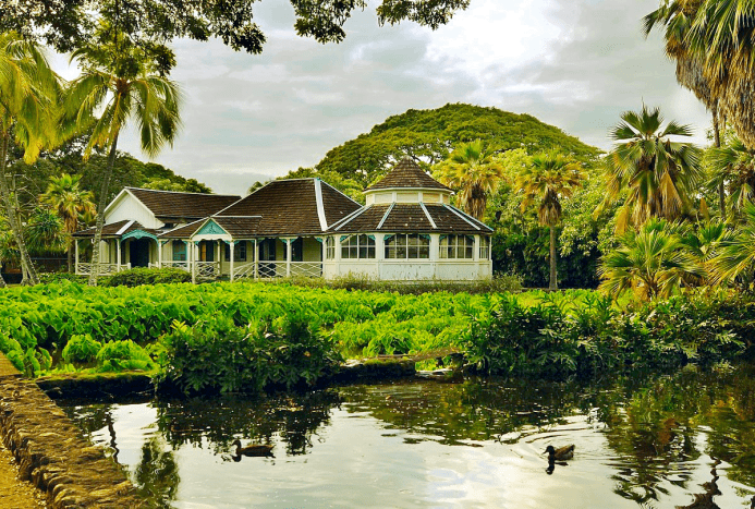 King Kamehameha V's summer cottage at Moanalua Gardens.