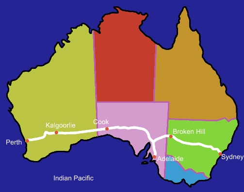 Indian Pacific Route across the Nullarbor Plain