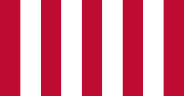 Used in 1767,it was called &quot;the rebellious stripes flag&quot; with 9 stripes indicating colonies expected at the Stamp Tax Congress meeting.