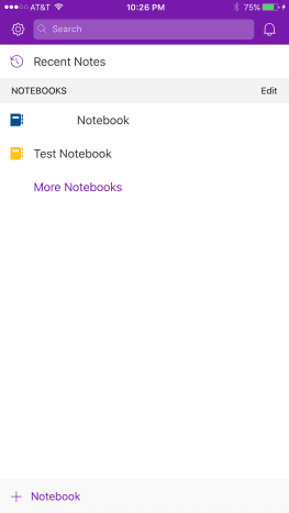 Launch the OneNote mobile app on your smart device.