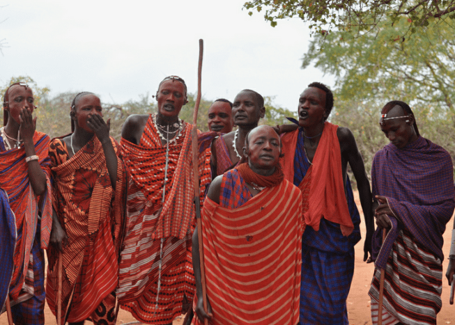 A group of Maasai morans