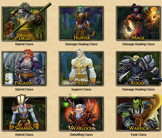 Warcraft Classes