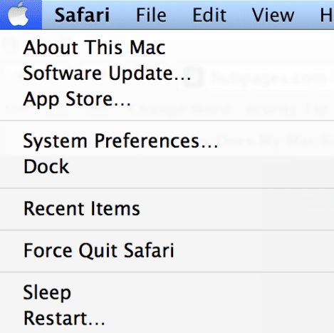 Location of Force Quit On Your Mac