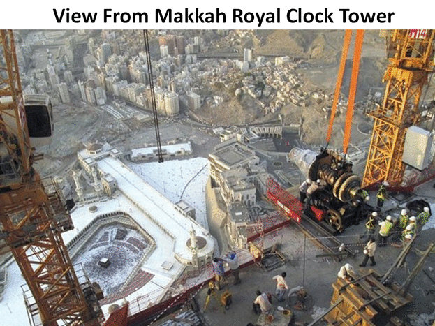 View of the Haram from the Makkah Clock tower