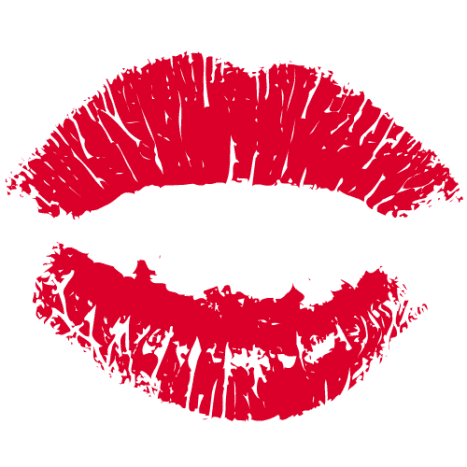 Red lipstick kiss clip art