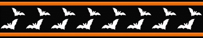 Free flying bats Halloween scrapbook border