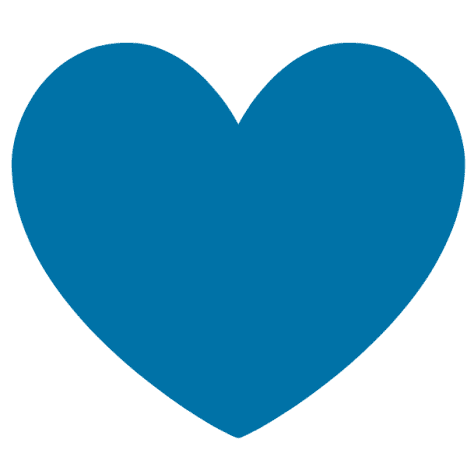 Blue heart valentine clip art