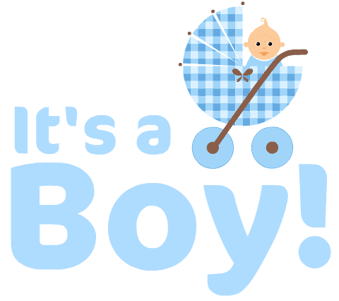 &quot;It's a Boy!&quot;free baby clipart with blue baby carriage