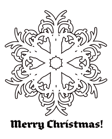 Snowflake Christmas coloring page