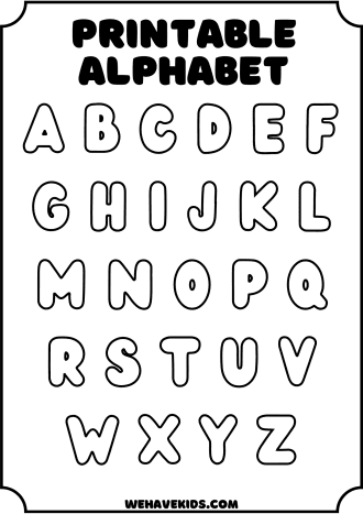 Free Printable Alphabet Stencils for Kids: Crafts, Decor, and More -  WeHaveKids