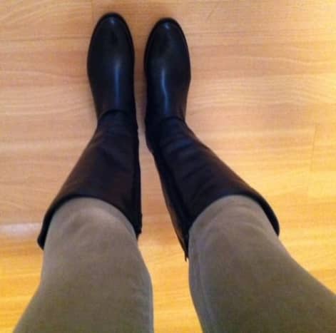 black boots for thin calves