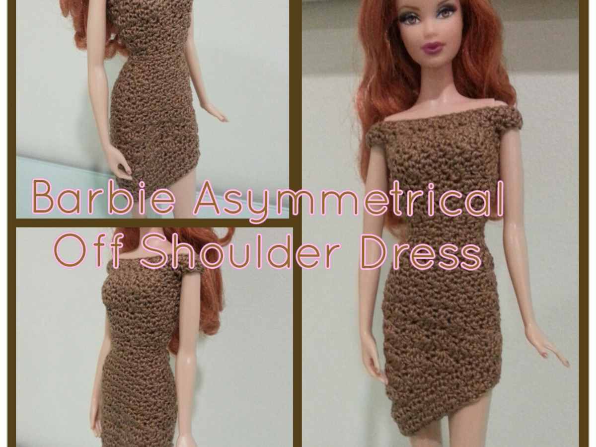 Barbie Asymmetrical Off-Shoulder Dress (Free Crochet Pattern) - HubPages