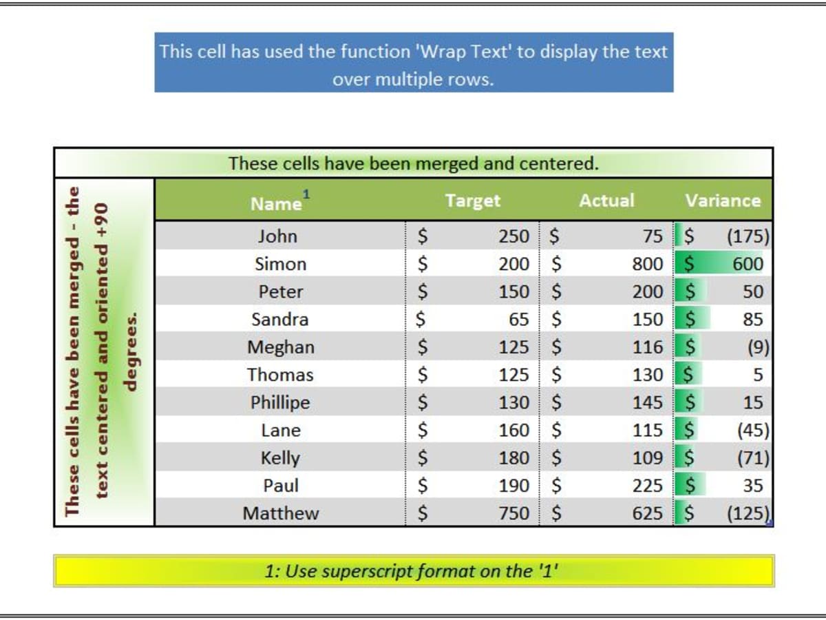 excel spreadsheet