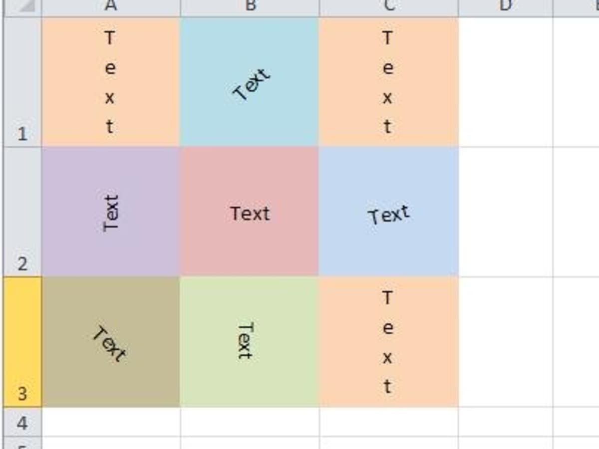 Tutorial – MS Excel – How to Write Text Vertically or at an Angle