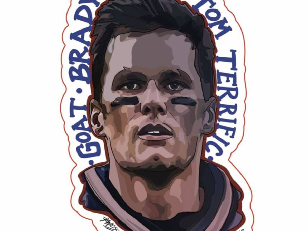 Tom Brady's 6th Superbowl Win 7TH RING STICKER Art 