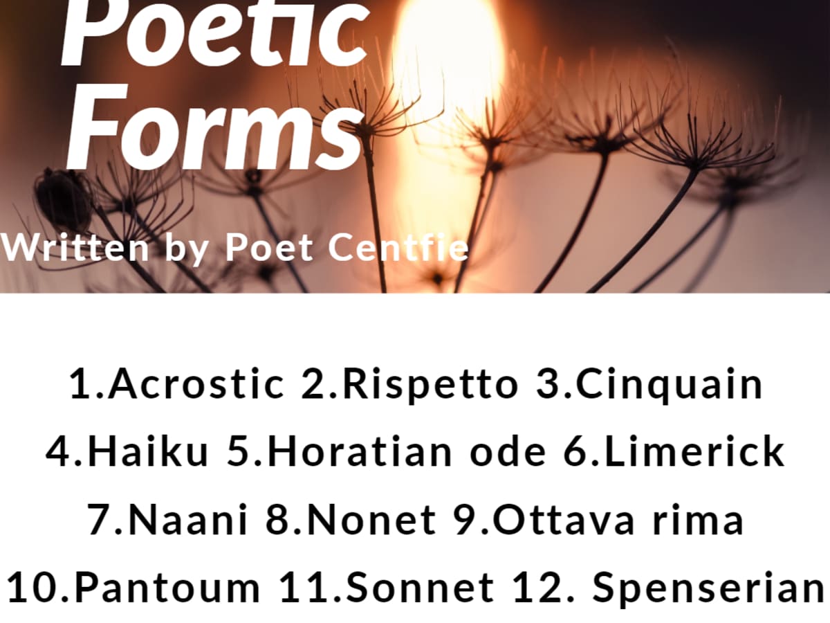 15 Types Of Short Poetic Forms With Examples Owlcation