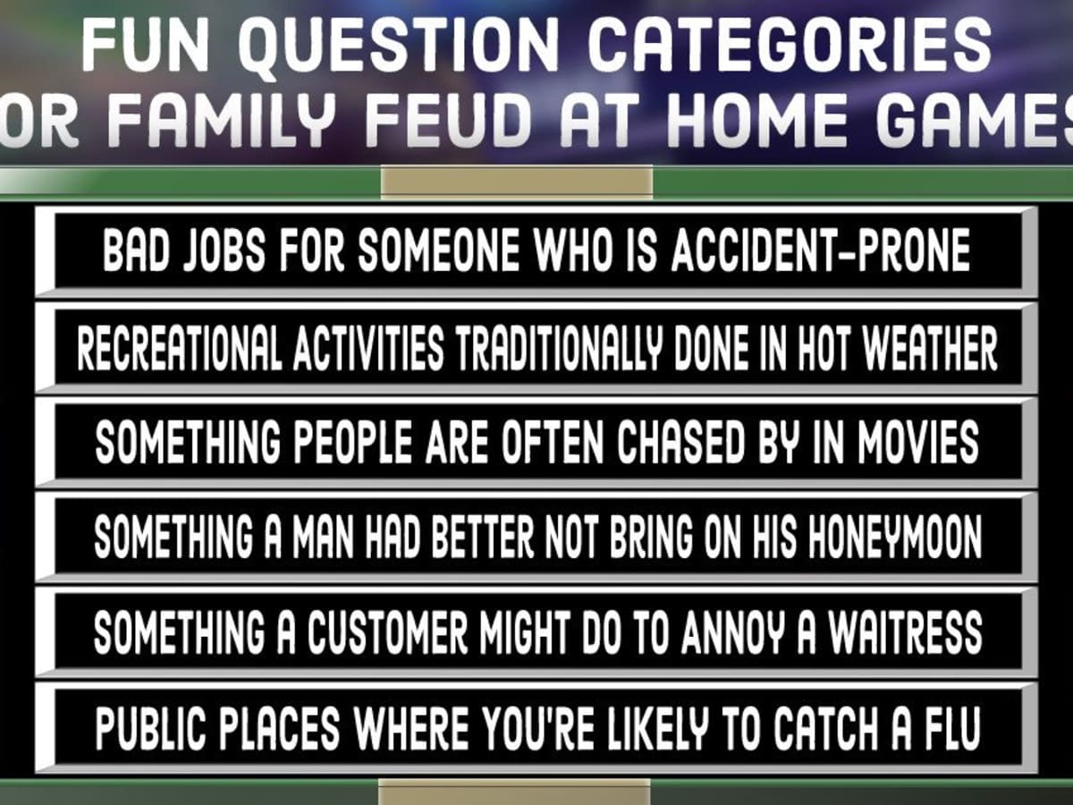 family feud questions for adults