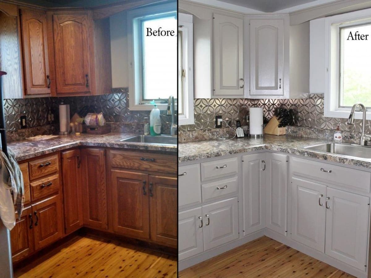 Painting Kitchen Cabinets White Before And After – Two Birds Home