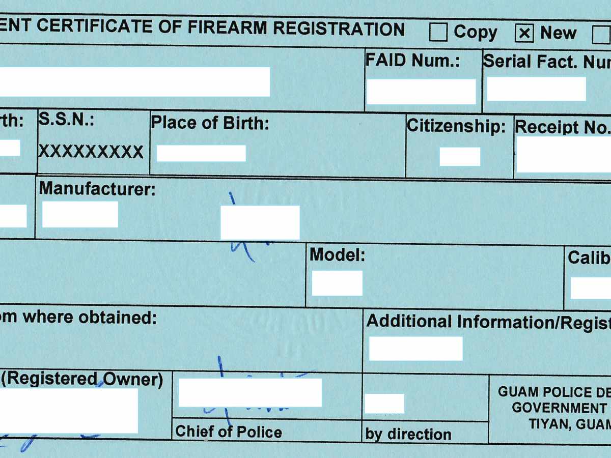 How to Register a Firearm (Gun) in Guam - SkyAboveUs